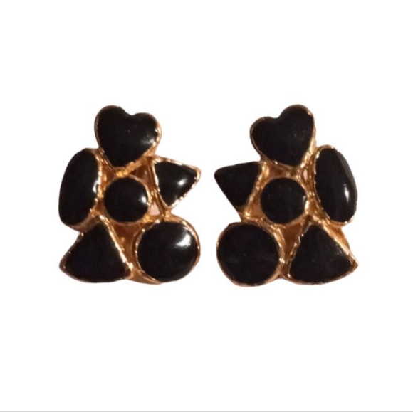 3 Vintage Vendome 1980s Signed Clip Earrings - Picture 2 of 7